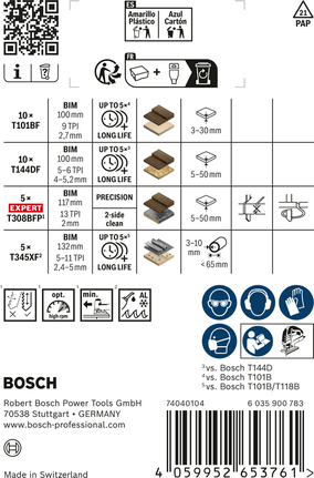 Conjunto de construção de cozinha Bosch PRO em madeira e metal 100 mm 30 peças.